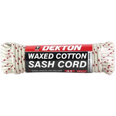 Dekton DT70416 Waxed Cotton Sash Cord 6mm X 12.5m