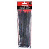 Dekton DT70461B Black Cable Ties 4.8mm x 200mm Pack of 60