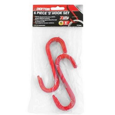 Dekton DT70568 S Hook Set 5&quot; 6pc