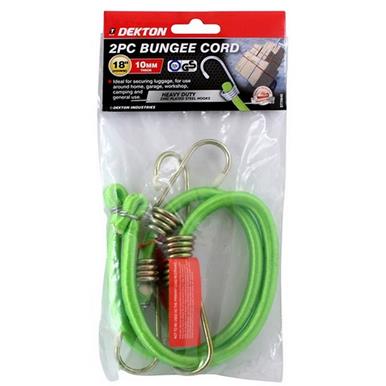 Dekton DT70640 Heavy Duty Bungee Cord Green 450mm x 10mm Pack of 2