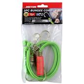 Dekton DT70640 Heavy Duty Bungee Cord Green 450mm x10mm 2PC