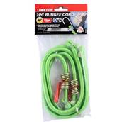 Dekton DT70643 Heavy Duty Bungee Cord Green 1m X 10mm Pack of 2