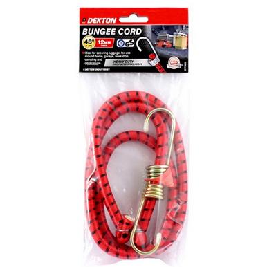 Dekton DT70652 Heavy Duty Bungee Cord Red 1.2m X 12mm