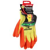Dekton DT70717C Latex Coated Gloves Size 8 (M) Orange/Cream