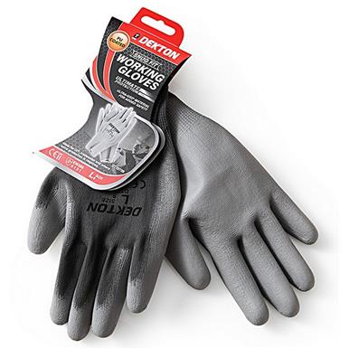 Dekton DT70728 Snug Fit PU Coated Gloves Size 9 (L) Grey Pack of 12 Pairs