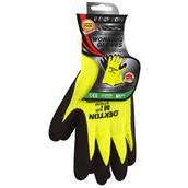 Dekton DT70762 Comfort Grip Gloves Size 8 (M) Black/Hi-Vis Green Pack of 12 Pairs