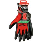 Dekton DT70770 Ultra Grip Nitrile Coated Gloves Size 8 (M) Black/Red