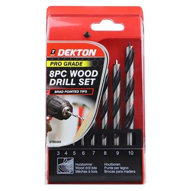 Dekton DT80202 Pro Wood Drill Set 2 - 10mm 8pc