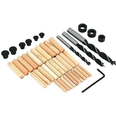Dekton DT80238 Wooden Dowel & Drill BIt Set 43Pc