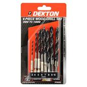 Dekton DT80283 8pc Wood Drill Set 3mm - 10mm