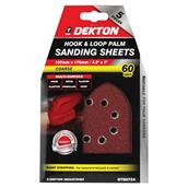 Dekton DT80724 Hook & Loop Palm Sanding Sheets 107mm x 175mm 60G