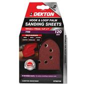 Dekton DT80728 Hook & Loop Palm Sanding Sheets 107mm x 175mm 120G