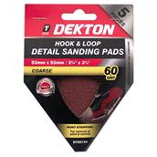 Dekton DT80734 Hook & Loop Detail Sanding Pads 93mm x 93mm 60G