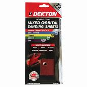 Dekton DT80750 Hook and Loop Orbital Sanding Sheets 93mmx230mm Assorted