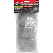 Dekton DT80825 Steel Wool Assorted 30G Pack of 3