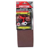 Dekton DT80835 Sanding Belts 60 Grit 100 x 610mm Pack of 3