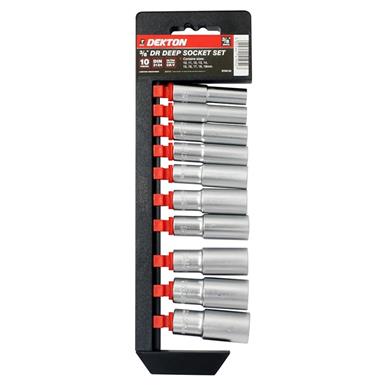 Dekton DT85122 3/8&quot; Drive Deep Metric Socket Set 10Pc