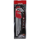 Dekton DT85515 Extra Long Hex Key Set 9Pc