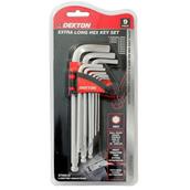 Dekton DT85516 9pc Ball End Long Hex Key Set