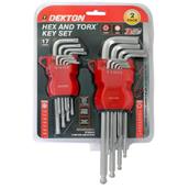 Dekton DT85524 Hex and Torx Key Set 2 Pack