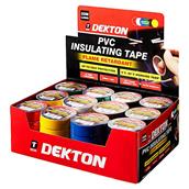 Dekton DT90856 PVC Insulation Tape Assorted 19mm x 20m Display of 60
