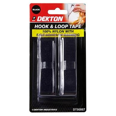 Dekton DT90867 Hook & Loop Tape Black 20mm x 1m