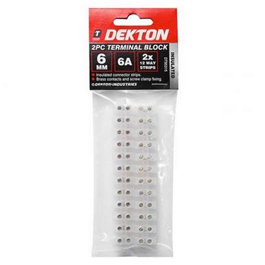 Dekton DT95315 6mm Terminal Block 2pc