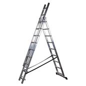 Drabest DW3 3-Section Extension Combi Ladder 3x9 Tread EN131 (DW33X9)