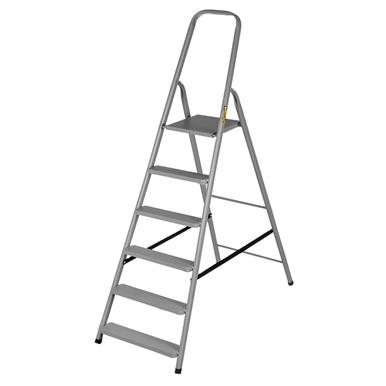 Drabest STD6125 Domestic Steel Step Ladder 6 Tread EN131 125Kg (Non Pro)