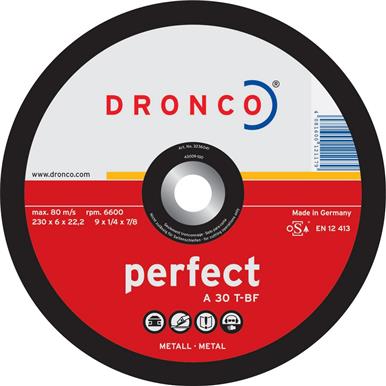 Dronco Depressed Centre Metal Grinding Disc Pack of 10 230mm x 6.4mm x 22.2mm -3236041 * CLEARANCE *