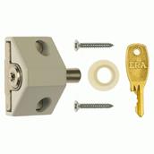 ERA 100-12 White Patio Push Lock with 2 Keys (Carded) * Clearance *
