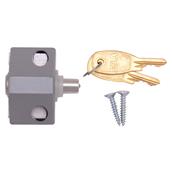 ERA 100-42 Grey Patio Push Lock with 2 Keys (Carded) * Clearance *