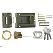 ERA 133-82 Traditional Nightlatch 60mm Green with Brass Cylinder  (Also Coded 133-87)