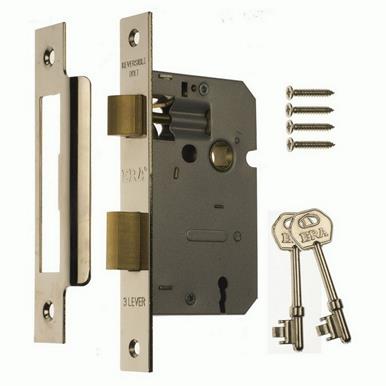 ERA 473-32 3 Lever Sashlock 64mm Electro Brass (Also Coded 473-37)
