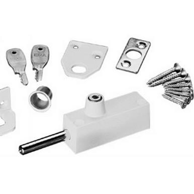 ERA 807-17 Multi-Purpose Door Bolt White with 2 Keys (Was 807-12) * Clearance *