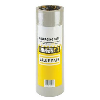 Everbuild Value Packaging Tape Clear 48mm x 50m Tower of 6