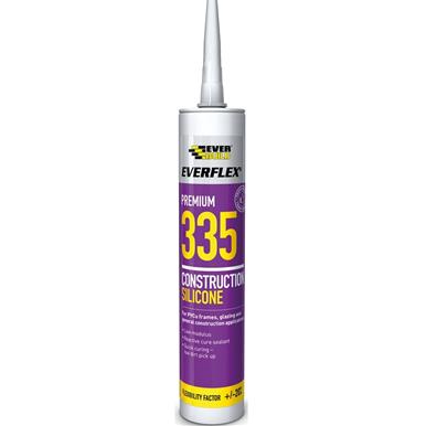 Everbuild 335 Construction Silicone White C3