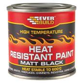 Everbuild Heat Resistant Paint Matt Black 125ml