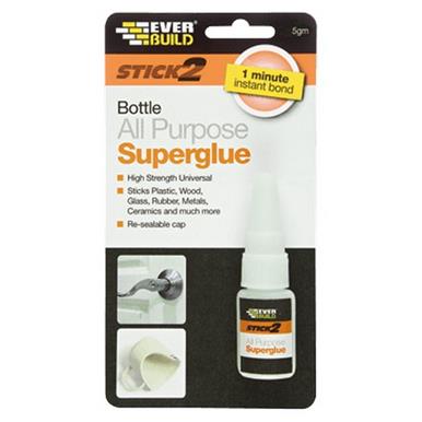 Everbuild Stick2 All Purpose Superglue Bottle 5g