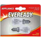 Eveready S1058 Pygmy Bulb SES E14 15W Warm White Card of 2 / Box of 10 Cards