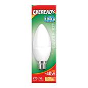 Eveready S13610 LED Candle Opal BC B22 5W (40W) Warm White 470LM Box of 5