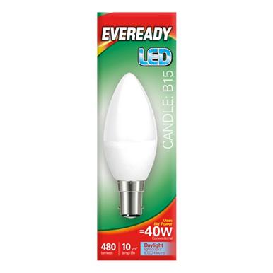 Eveready S13613 LED Candle Opal SBC B15 5W (40W) Daylight 470LM Box of 5