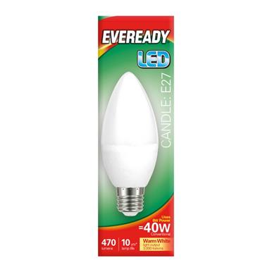 Eveready S13614 LED Candle Opal ES E27 5W (40W) Warm White 470LM Box of 5
