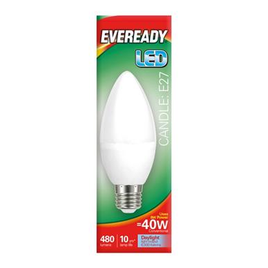 Eveready S13615 LED Candle Opal ES E27 5W (40W) Daylight 470LM Box of 5