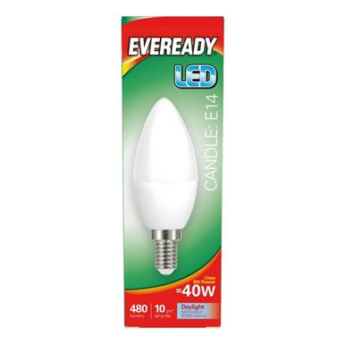 Eveready S13617 LED Candle Opal SES E14 5W (40W) Daylight 470LM Box of 5