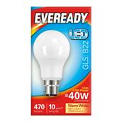 Eveready S13618 LED GLS BC B22 5W (40W) Warm White 470LM Box of 5