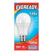 Eveready S13627 LED GLS BC B22 14W (100W) Daylight 1521LM Box of 5