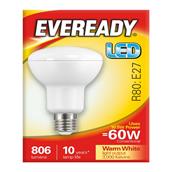 Eveready S13633 LED R80 ES E27 9W (60W) Warm White 806LM Box of 5