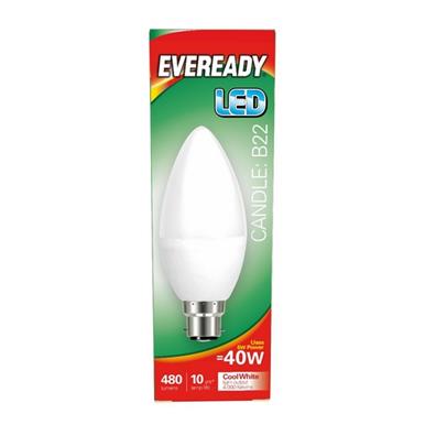Eveready S14322 LED Candle Opal BC B22 5W (40W) Cool White 470LM Box of 5
