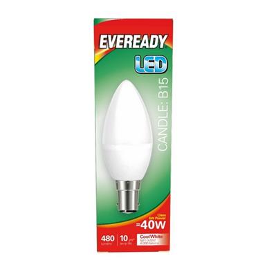 Eveready S14323 LED Candle Opal SBC B15 5W (40W) Cool White 470LM Box of 5